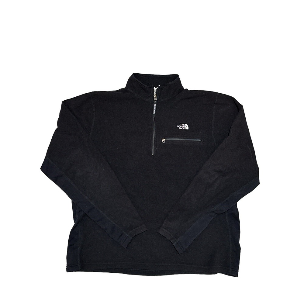 The North Face Men's Thin Fleece Quarter Zip Black Pullover Size XL RN# 61661